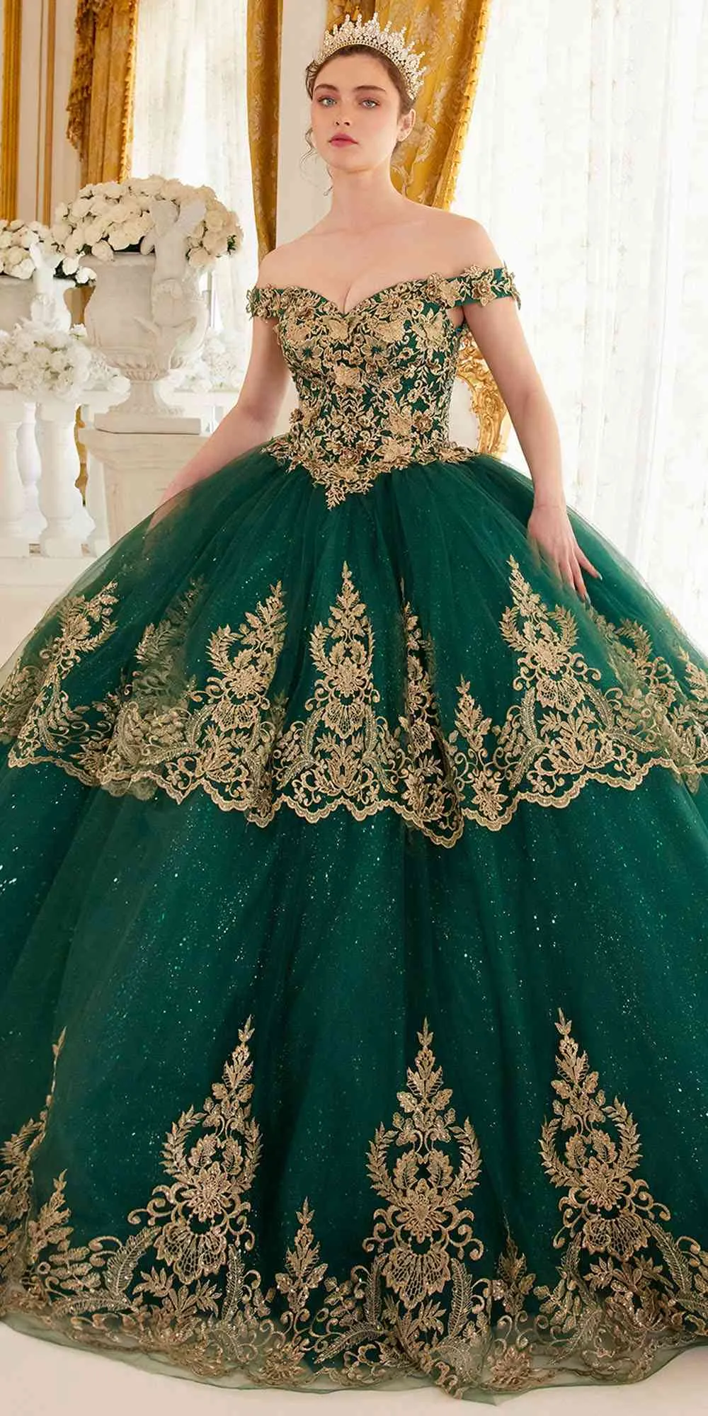 Ladivine 15705 Princess A-Line Off the Shoulder Ball Quinceanera Dress