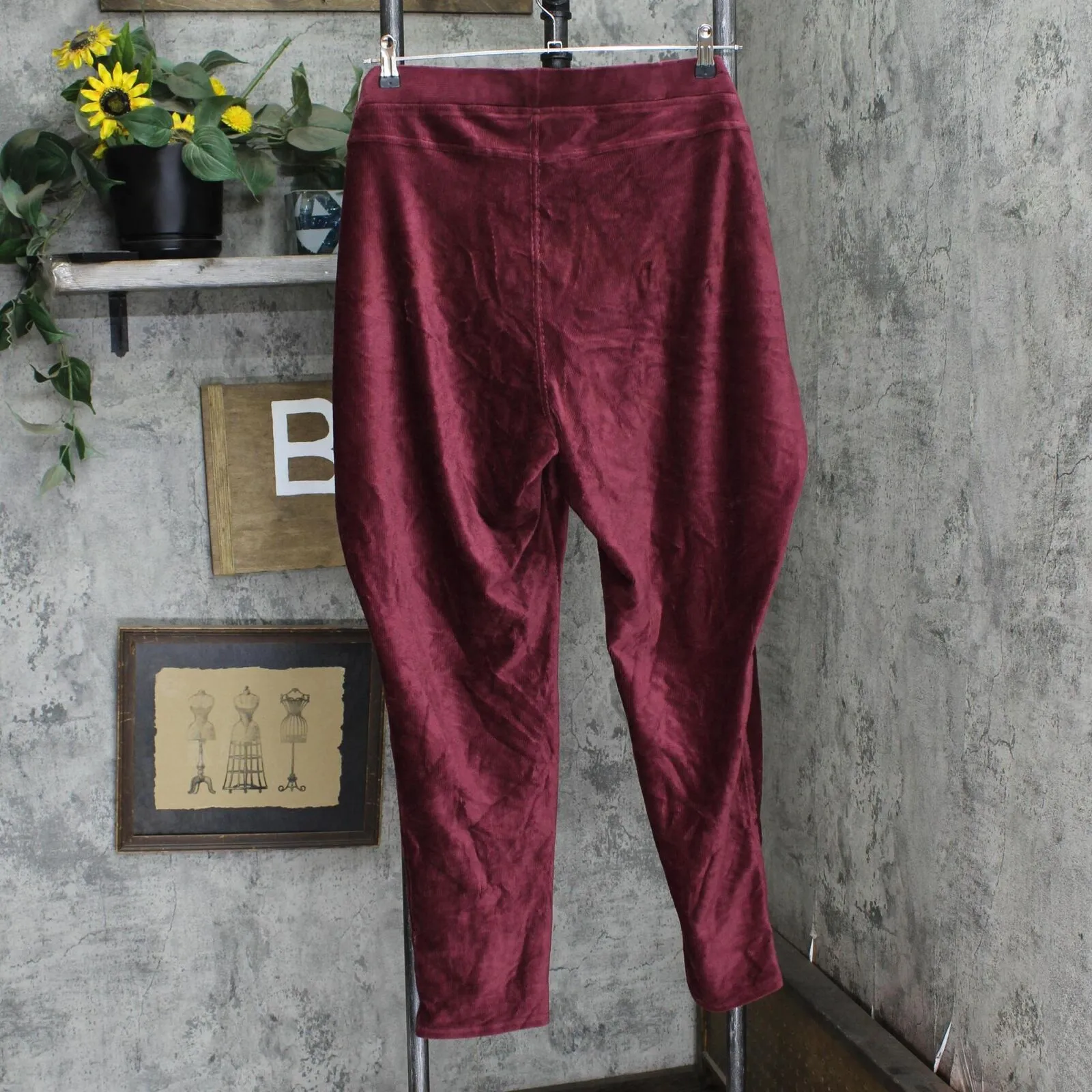Laura Scott Womens Plus Size Corduroy Knit Leggings S21058U-2