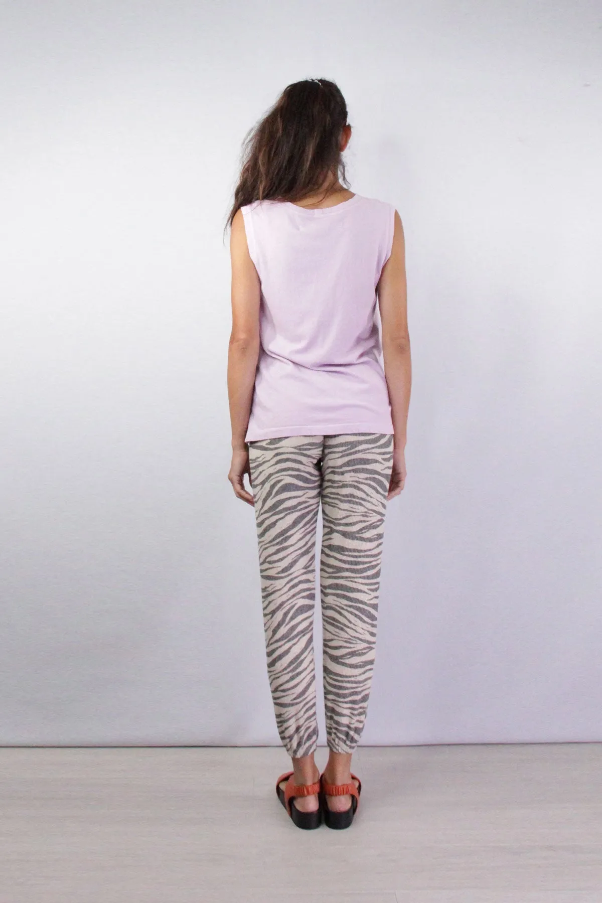 Lavender Jersey Medley Muscle Tee