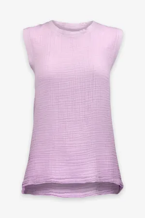 Lavender Jersey Medley Muscle Tee