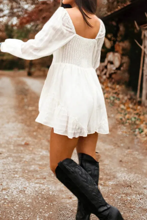 Layered Ruffled Bow Romper