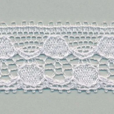 Leavers Trimming Lace #93 Silver Rose
