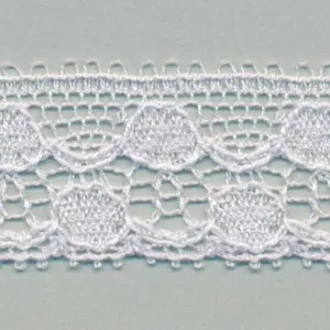 Leavers Trimming Lace #93 Silver Rose