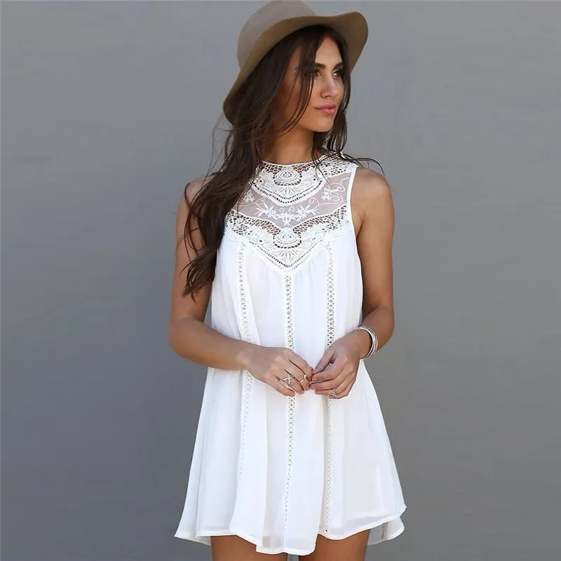 Leilani Vintage White Lace Mini