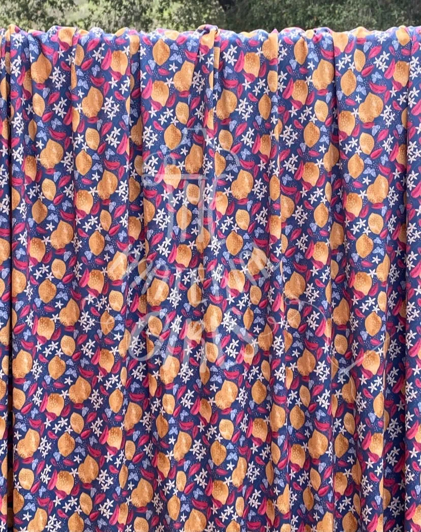 Lemons & Butterflies Marketa Stengl Double Brushed Polyester Spandex
