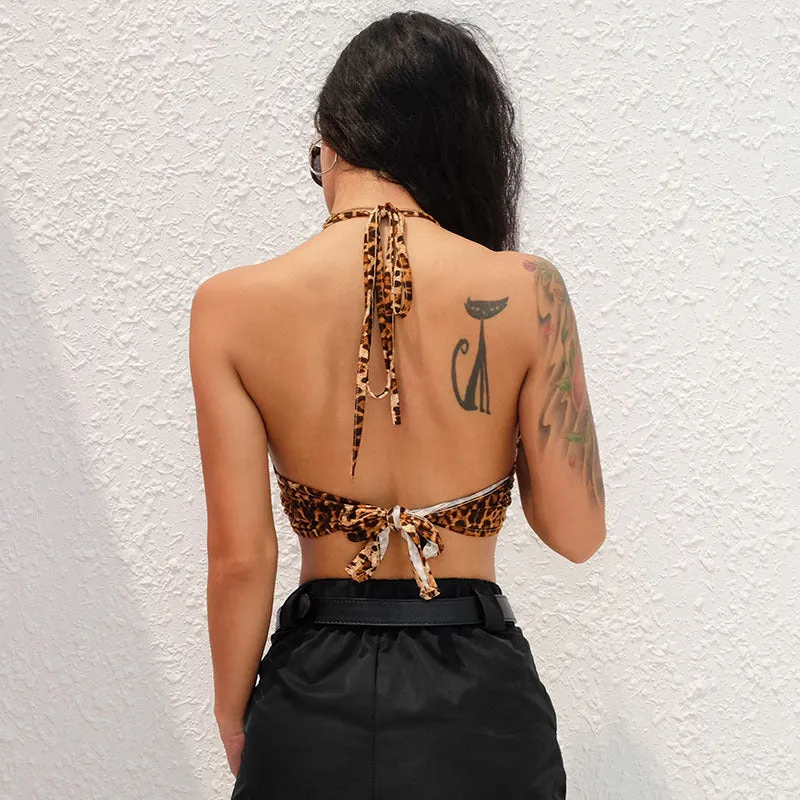 Leopard Printed Halter Top