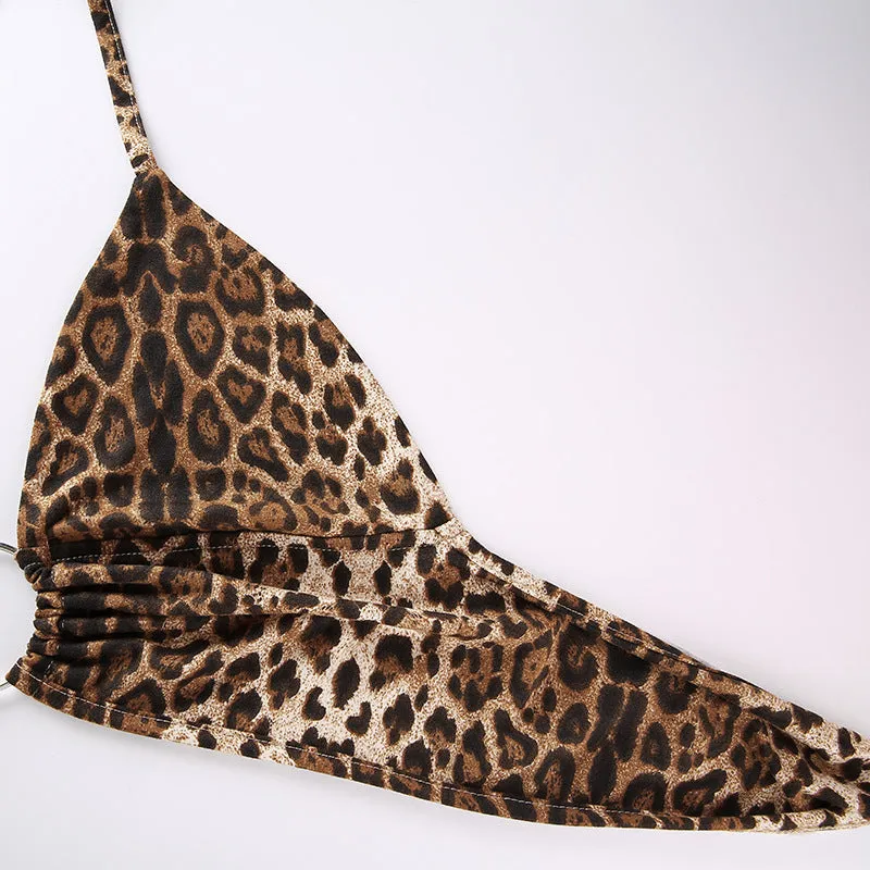 Leopard Printed Halter Top