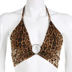 Leopard Printed Halter Top