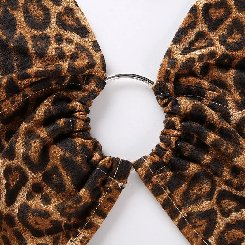 Leopard Printed Halter Top