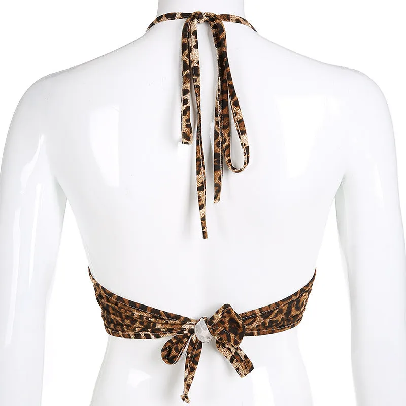 Leopard Printed Halter Top