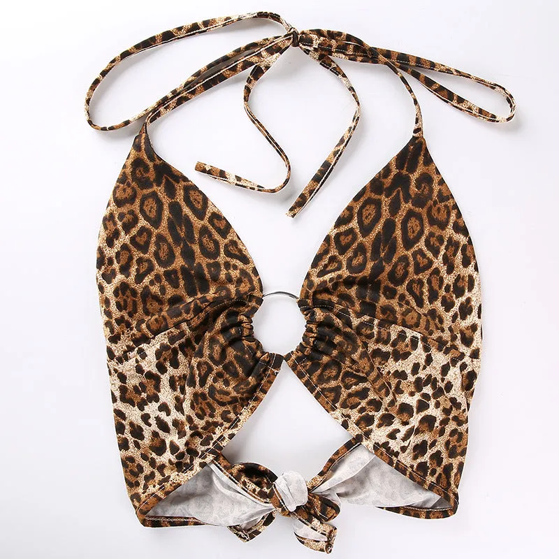Leopard Printed Halter Top
