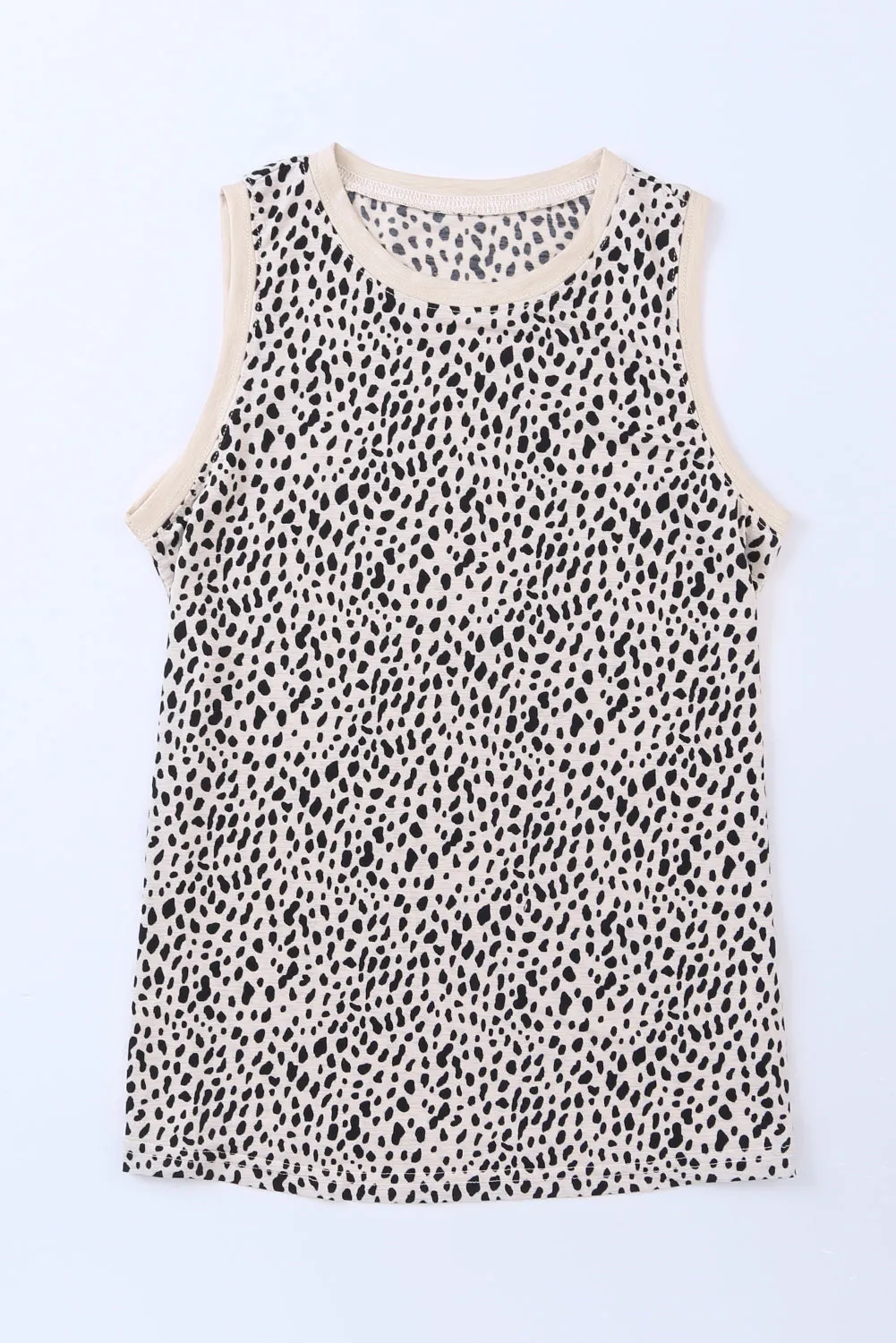 Leopard Printed Round Neck Tank