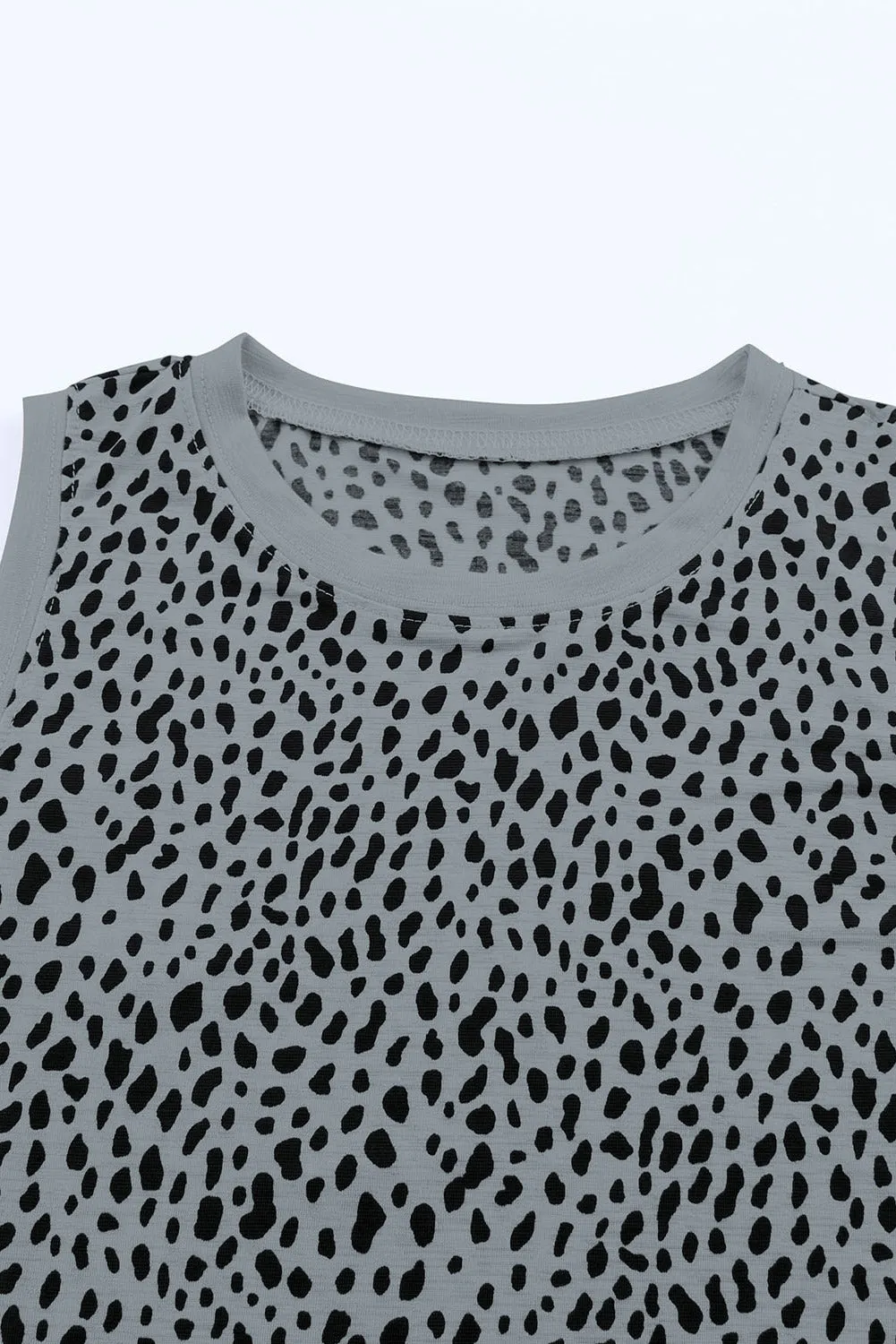 Leopard Printed Round Neck Tank