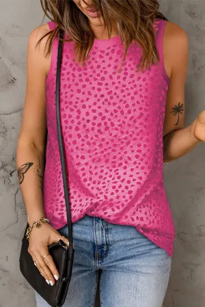 Leopard Printed Round Neck Tank