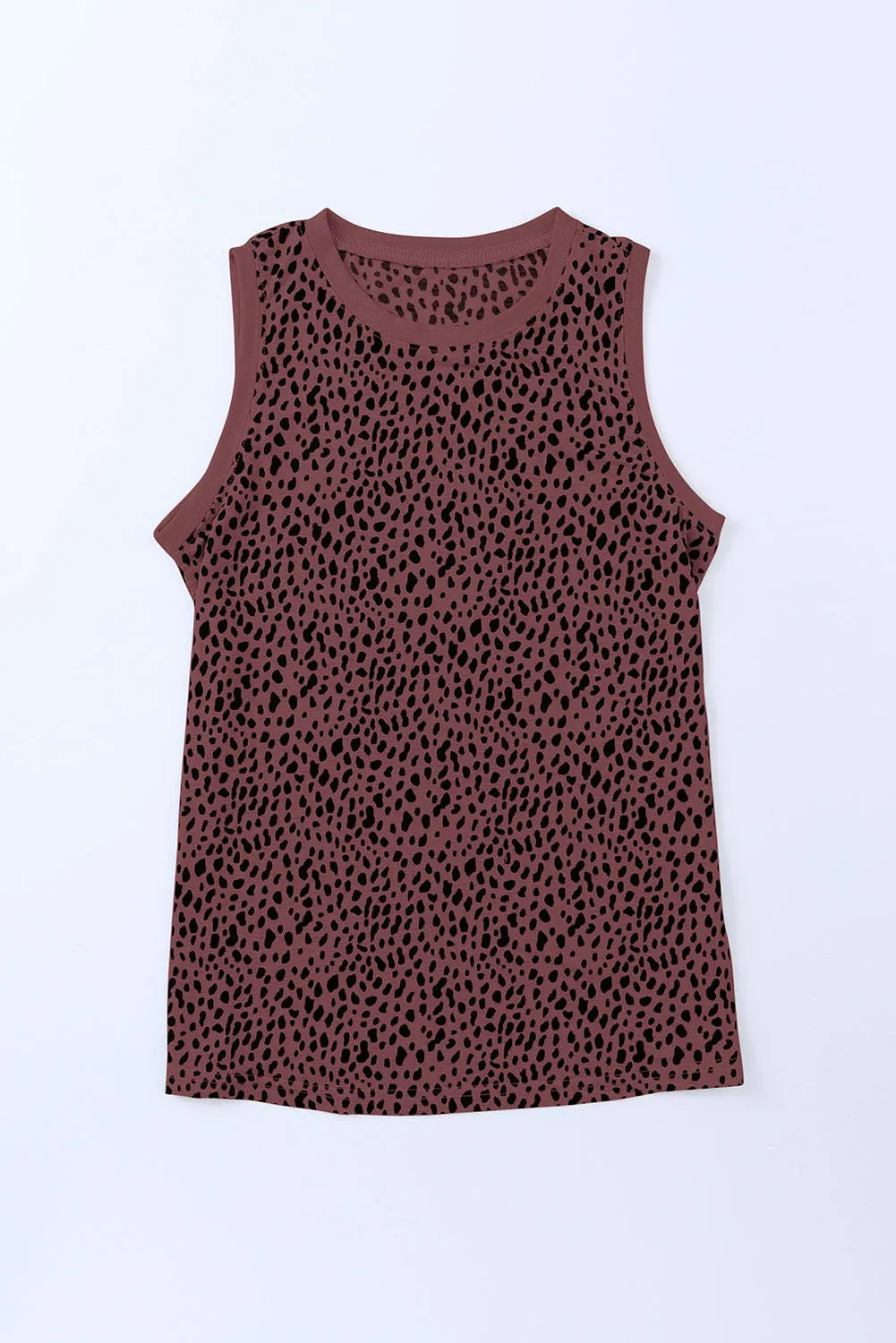 Leopard Printed Round Neck Tank