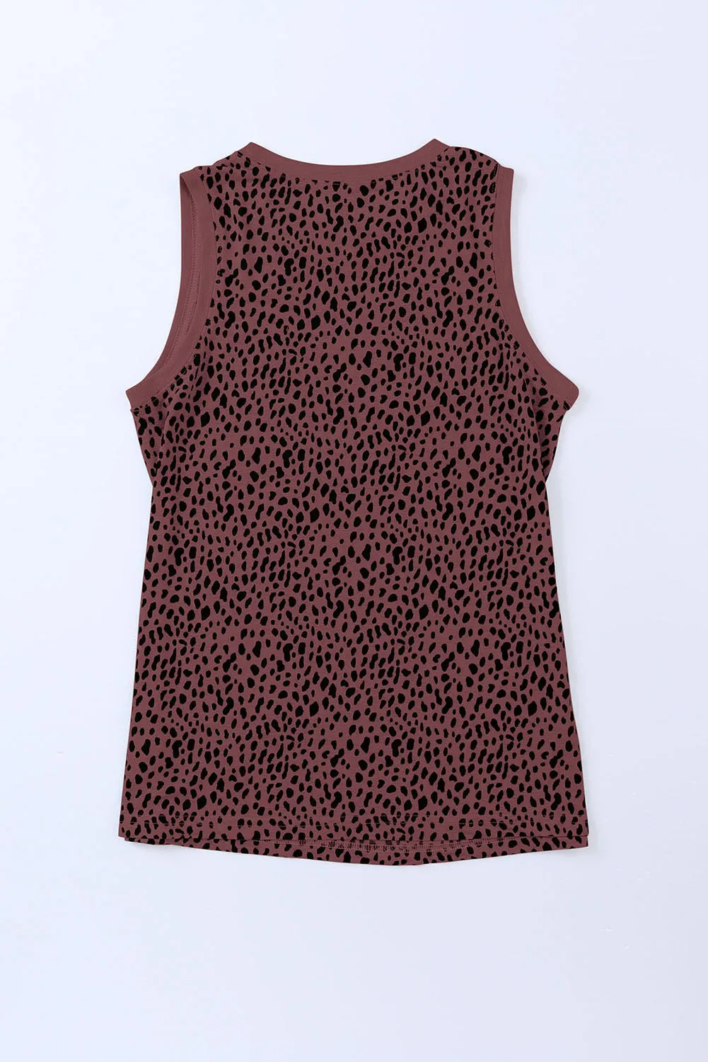 Leopard Printed Round Neck Tank