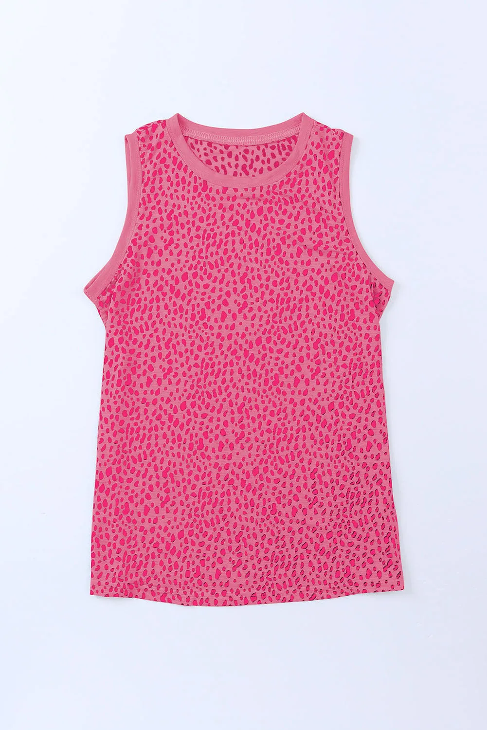 Leopard Printed Round Neck Tank