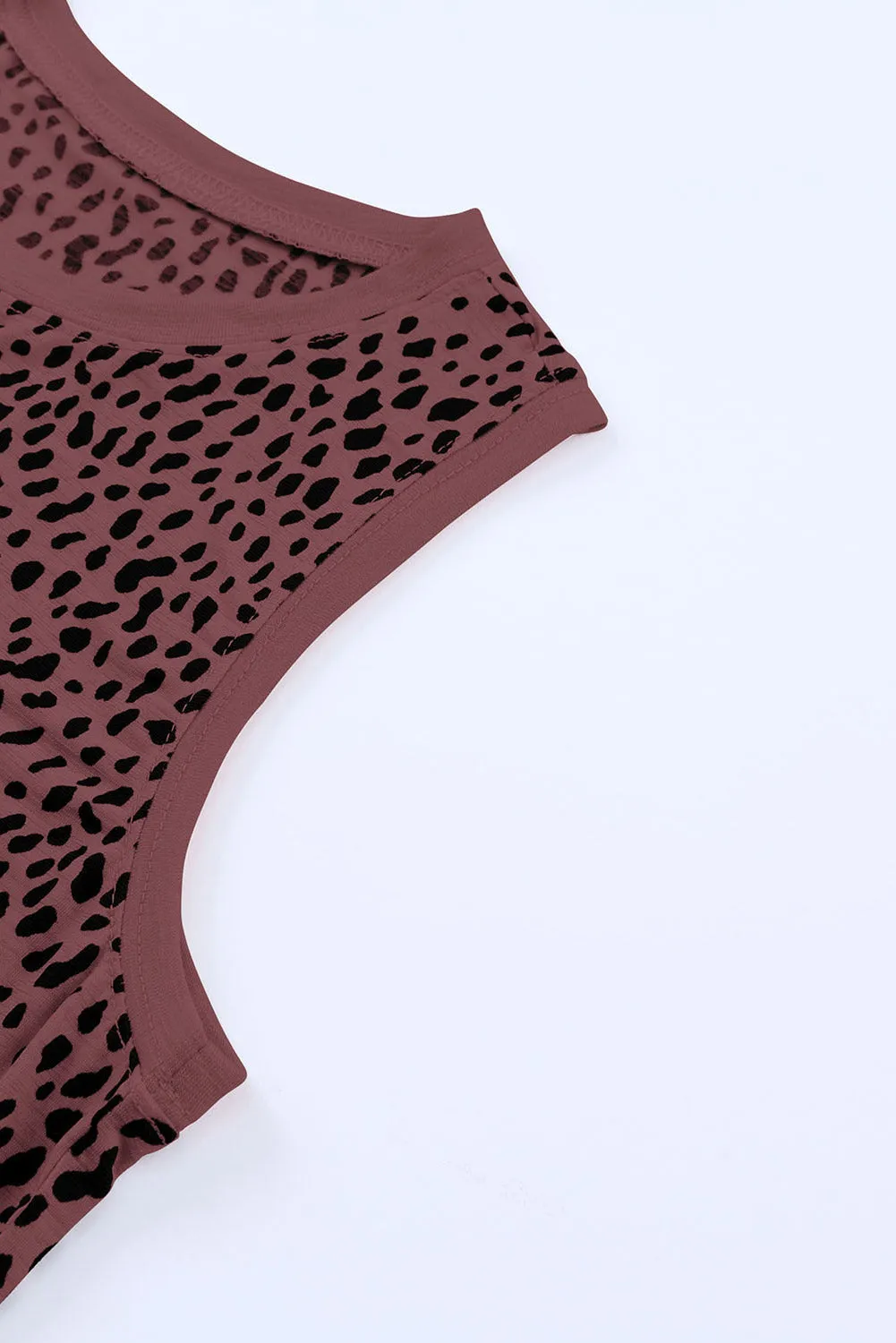 Leopard Printed Round Neck Tank