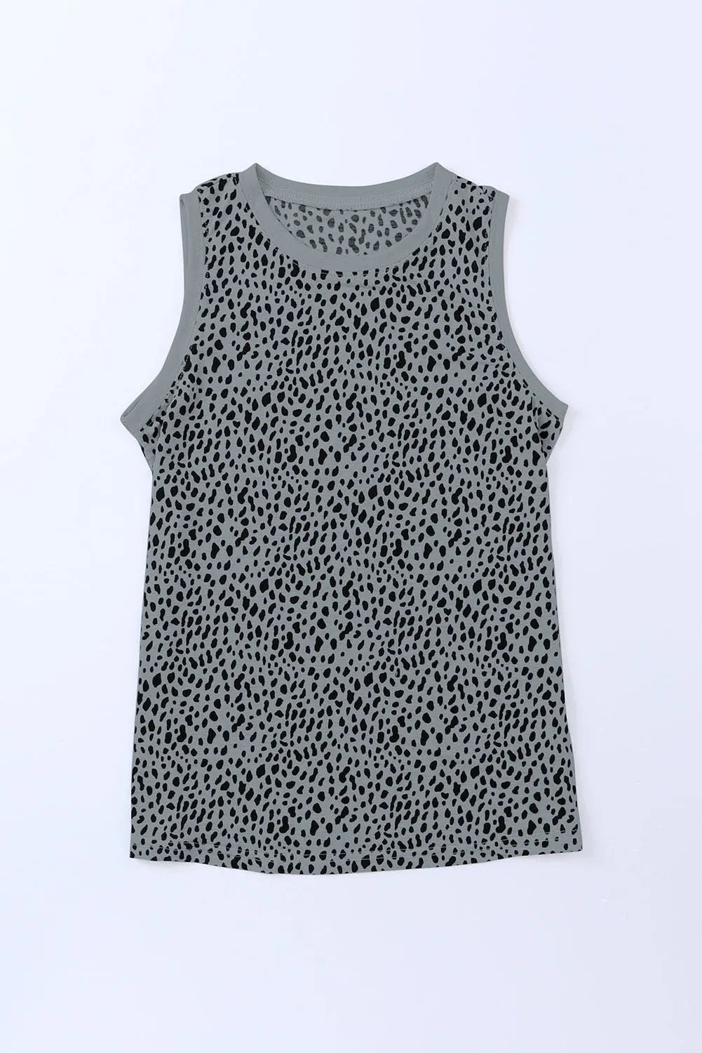 Leopard Printed Round Neck Tank