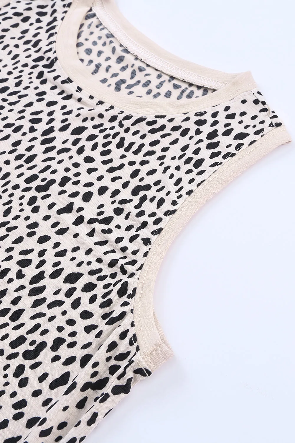 Leopard Printed Round Neck Tank