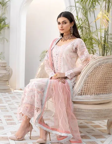 LF - 404 | Emaan Adeel Le Festa Premium Formals Vol 4 |  Unstitched Embroidered Chiffon Suits