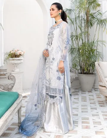 LF - 410 | Emaan Adeel Le Festa Premium Formals Vol 4 |  Unstitched Embroidered Chiffon Suits