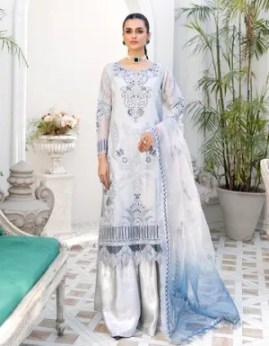 LF - 410 | Emaan Adeel Le Festa Premium Formals Vol 4 |  Unstitched Embroidered Chiffon Suits