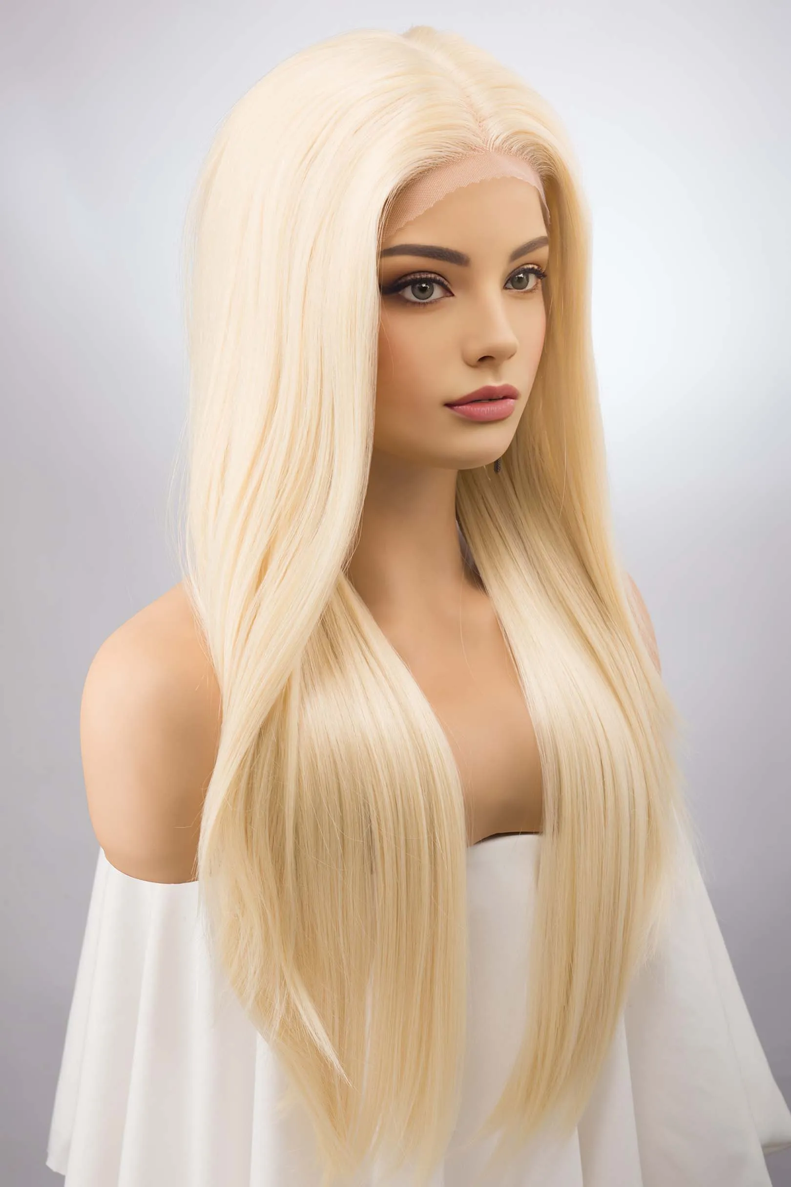 Light Blonde Straight Lace Front Synthetic Wig Ivy