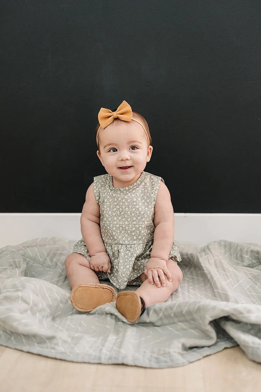 Light Green Floral Peplum Set