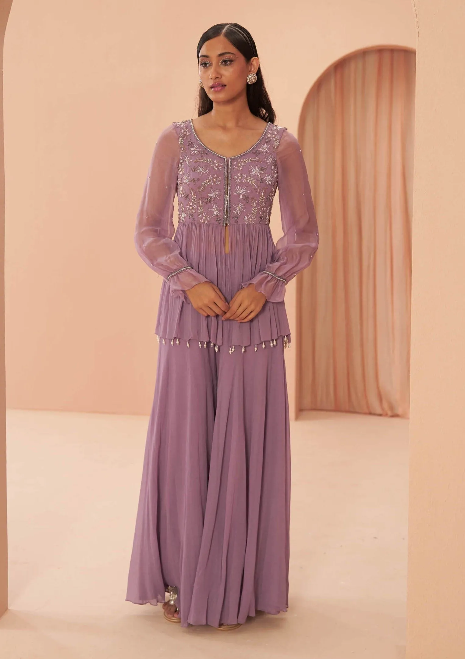 Lilac breeze sharara and kurta