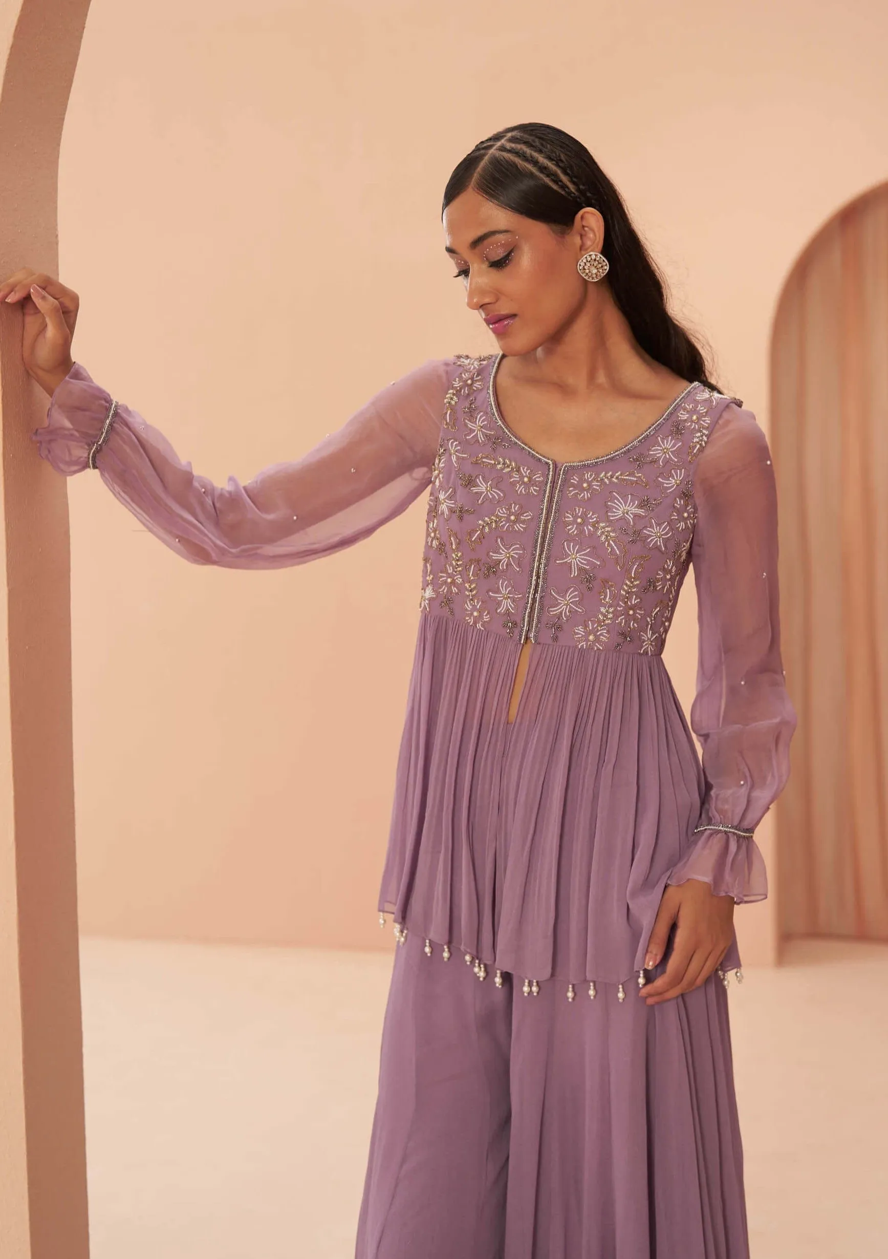 Lilac breeze sharara and kurta