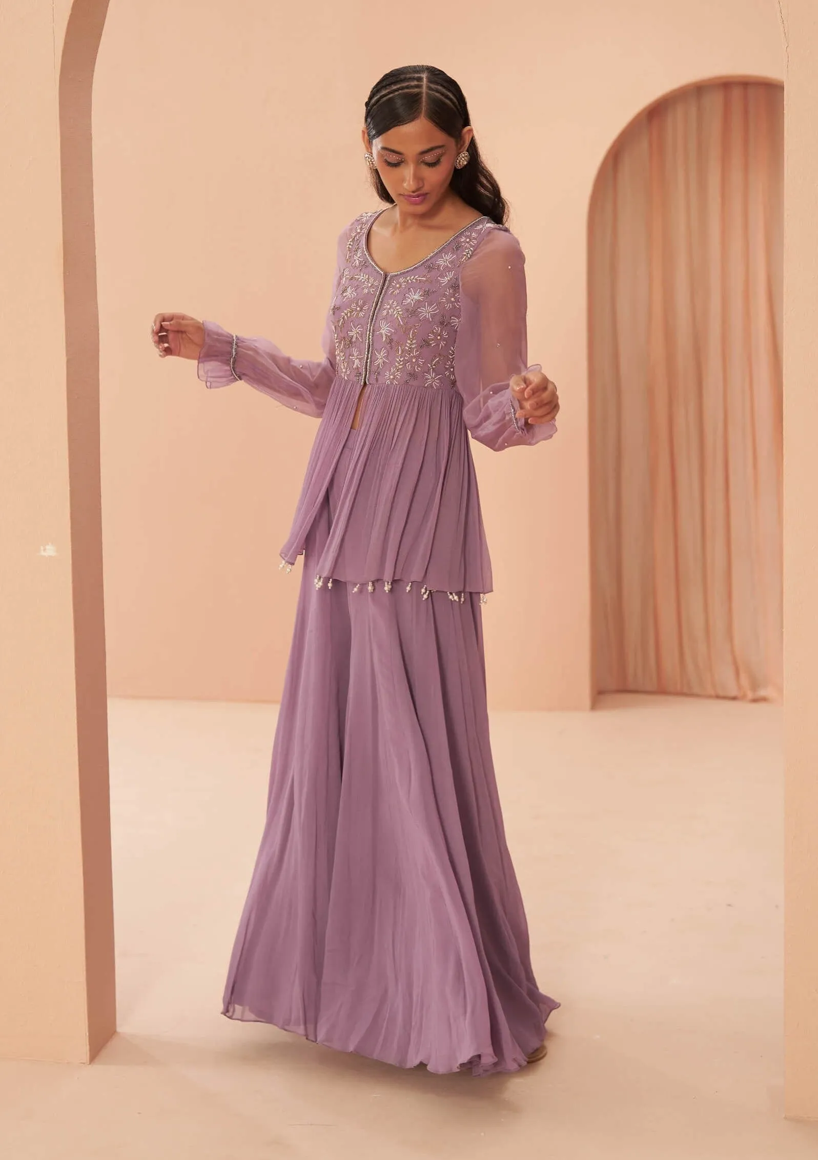 Lilac breeze sharara and kurta
