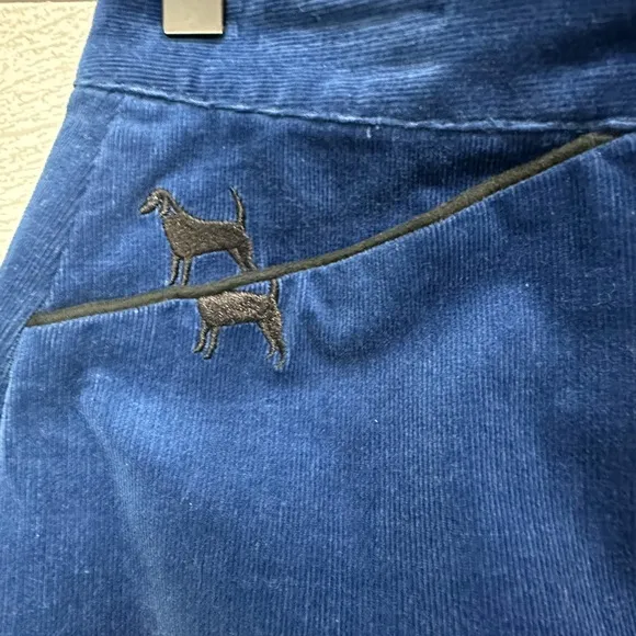 Lilly Pulitzer Size 10 Blue Skirt with Black Dogs