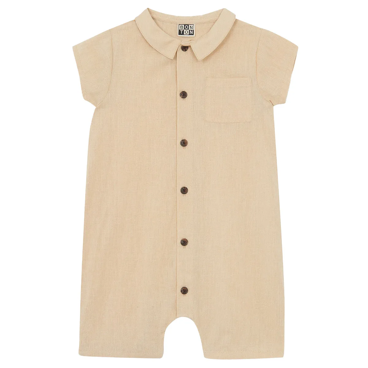 Lilo Beige Linen Jumpsuit