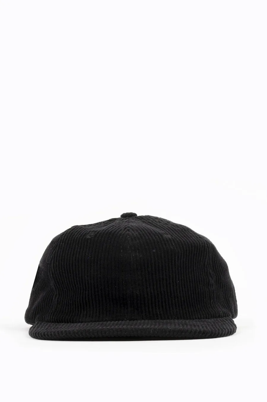 LITE YEAR GARMENT DYED 8 WALE CORD SIX PANEL CAP BLACK