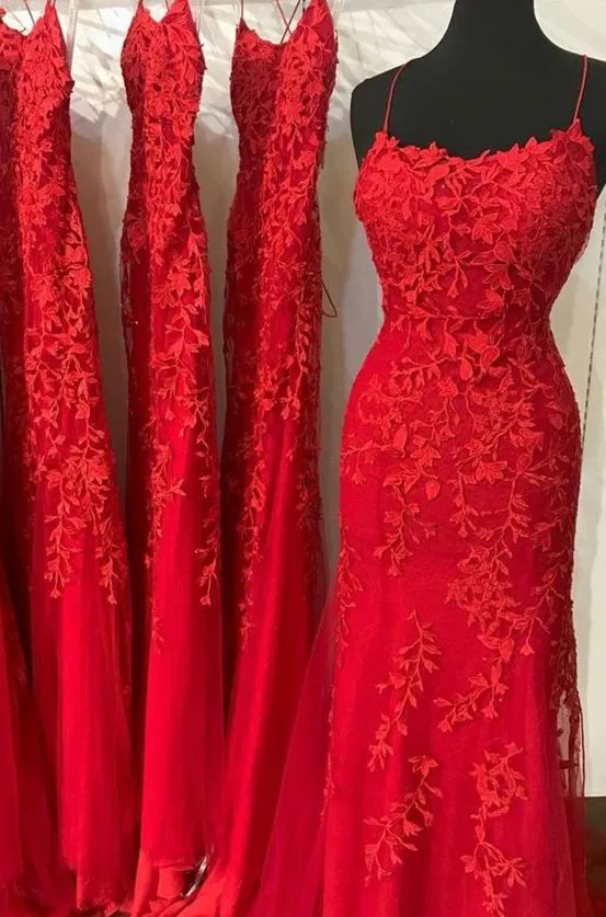 Long Blue Lace Prom Dresses 2024 Mermaid Cross Back Evening Gown