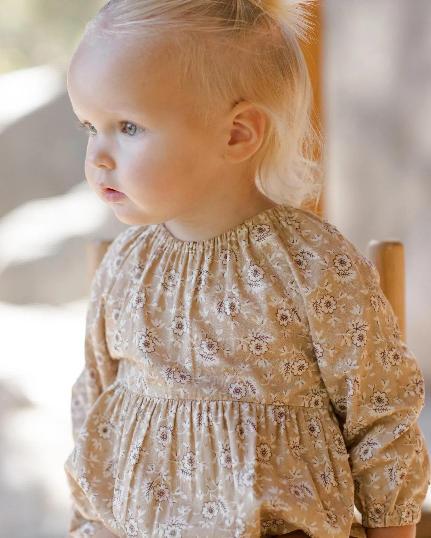Long Sleeve Bubble Romper || Golden Fields