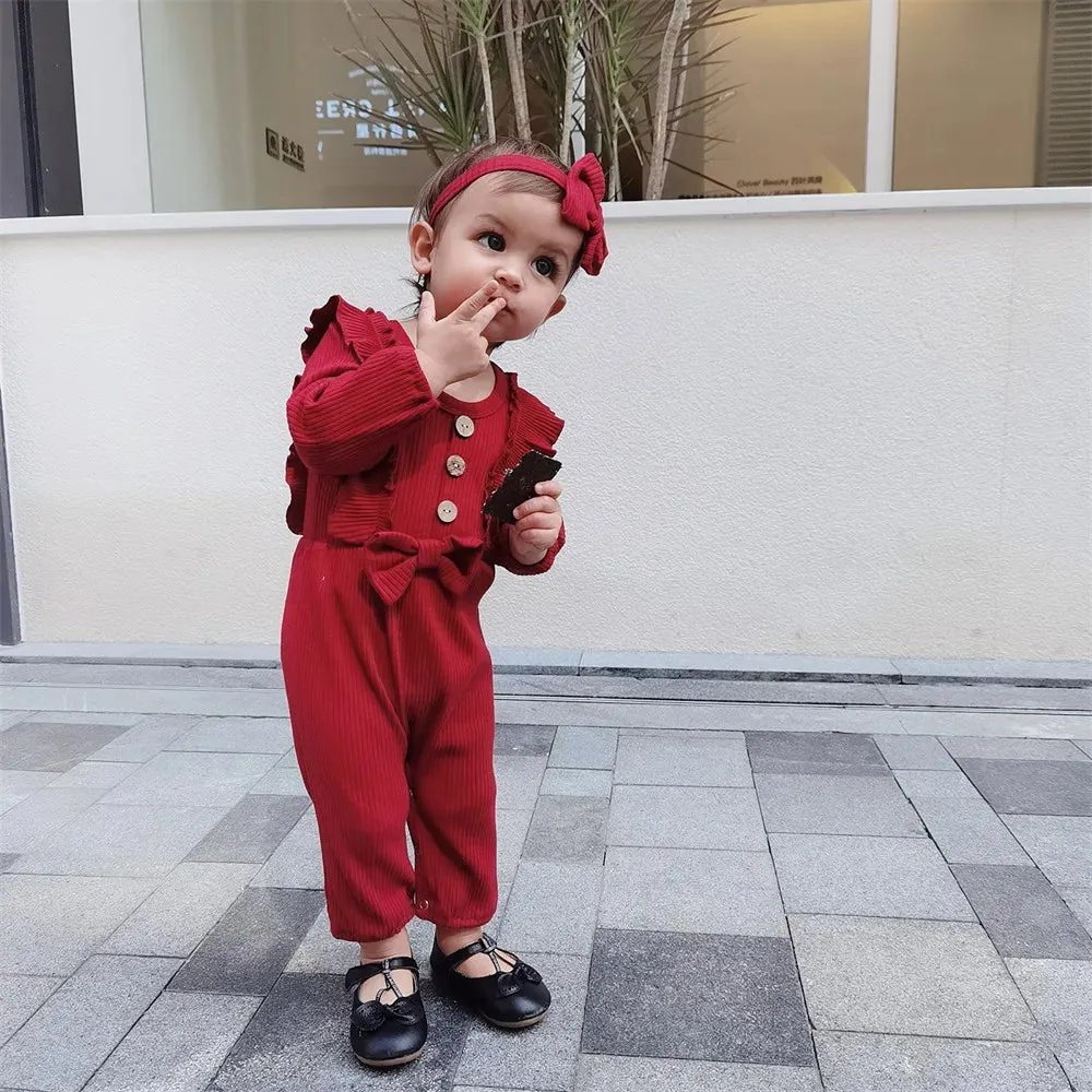 Long-sleeve Newborn Costume Romper with Headband for Babies