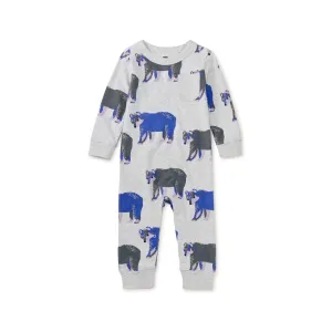 Long Sleeve Pocket Baby Romper - Bushy Bear