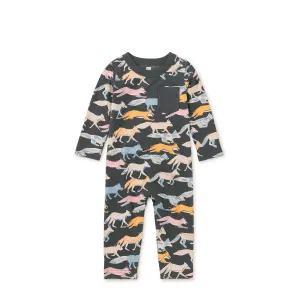 Long Sleeve Pocket Baby Romper - Fleet Foxes