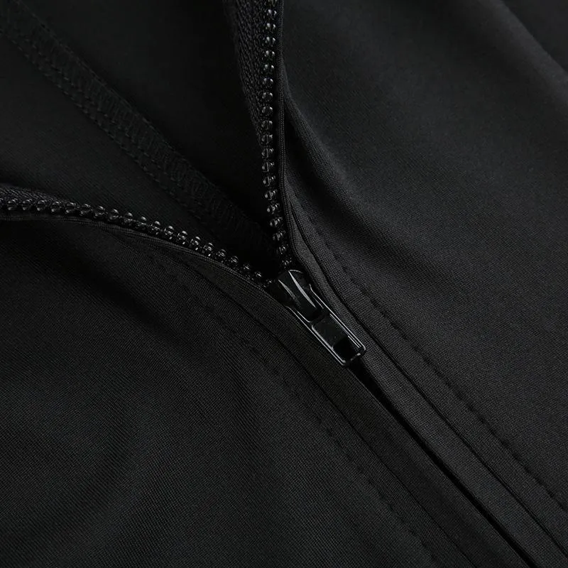 Long sleeve zip-up solid romper