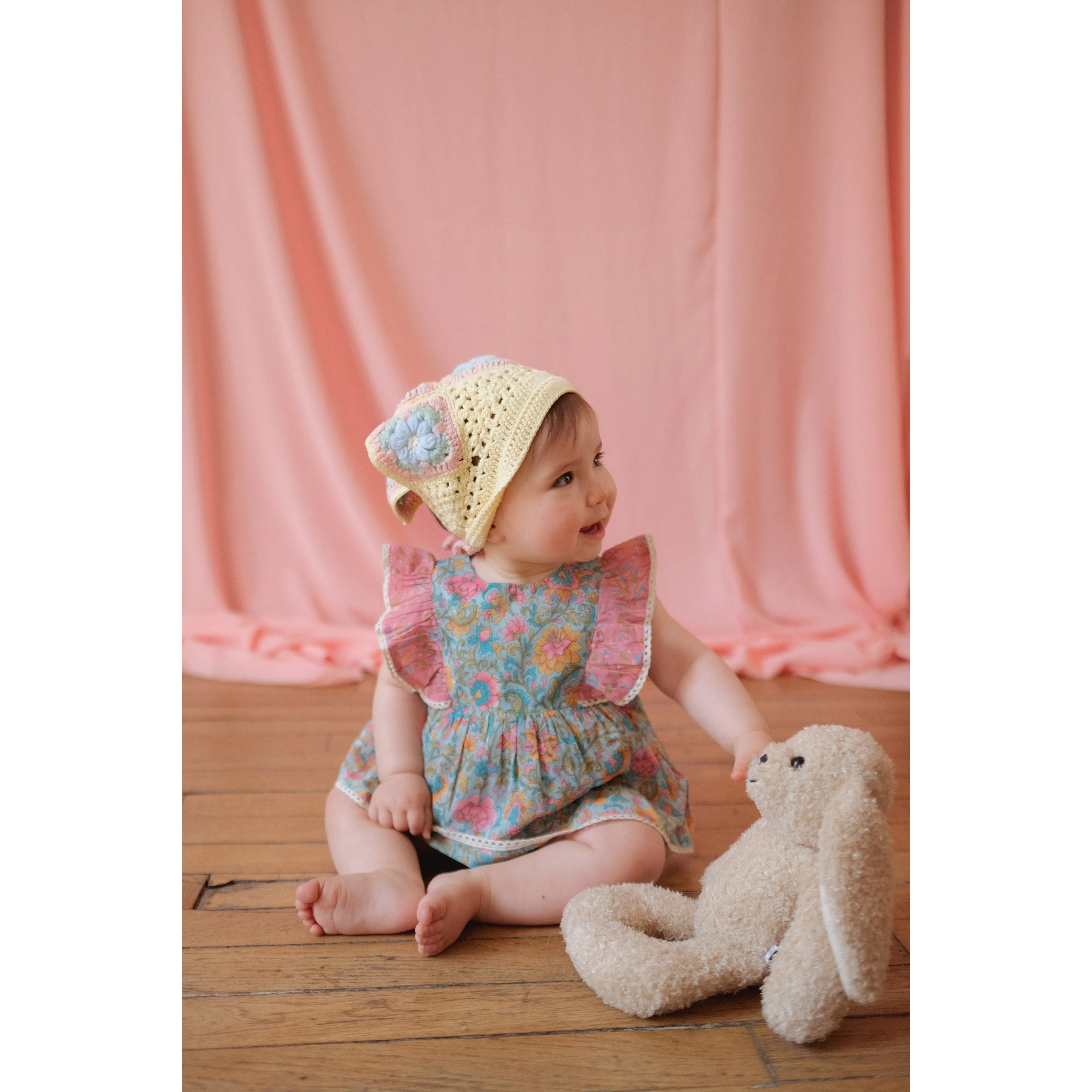 Louise Misha Rompers Lena Printed Cotton Voile Water R Flower-Pink