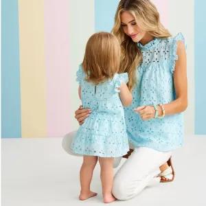 Lula Blue Eyelet Dress