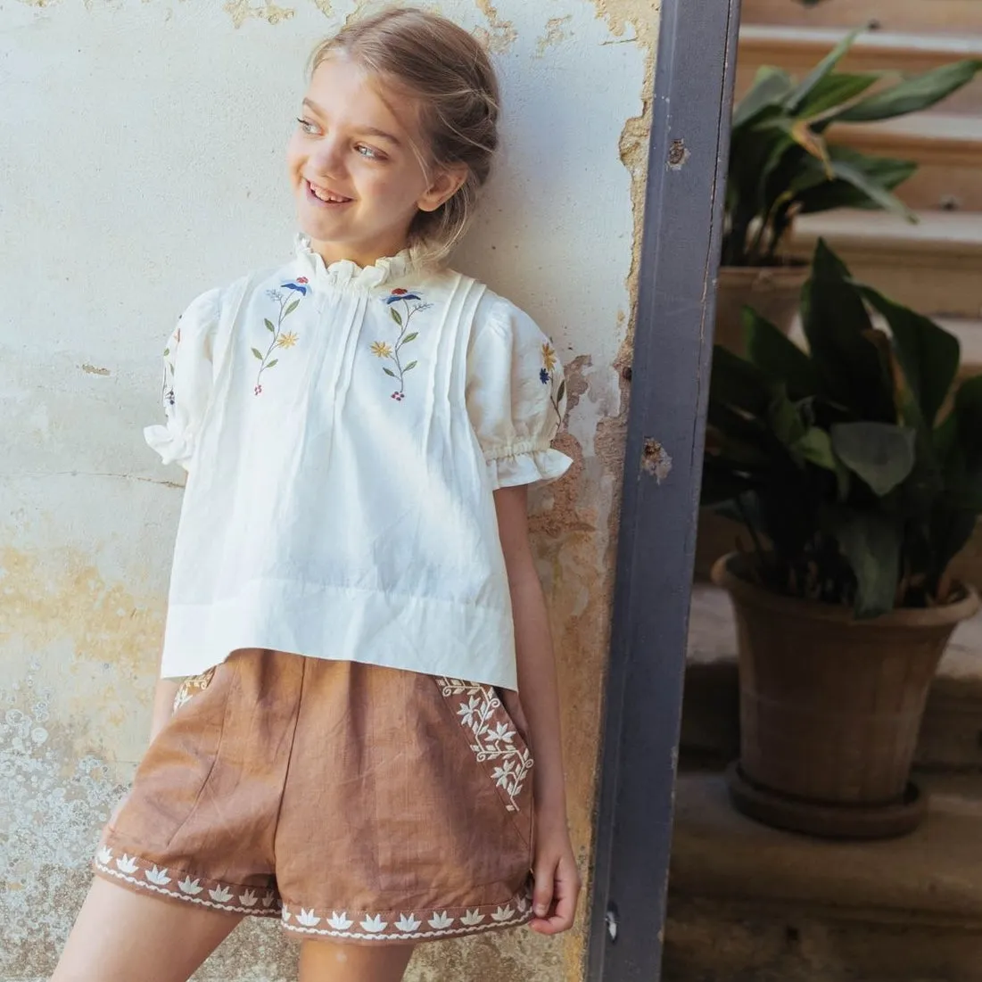 Luna Top | Opaline Linen