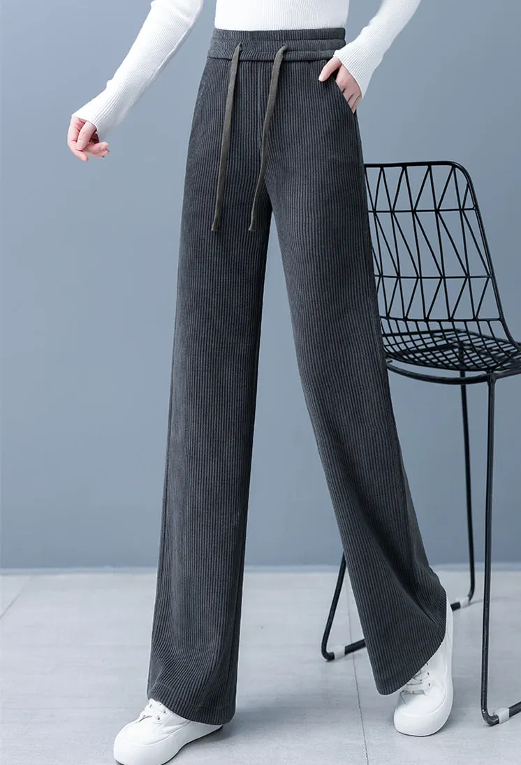 Luxe Corduroy Wide-Leg Pants