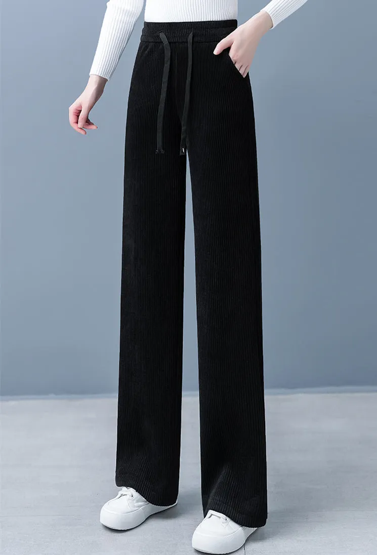 Luxe Corduroy Wide-Leg Pants