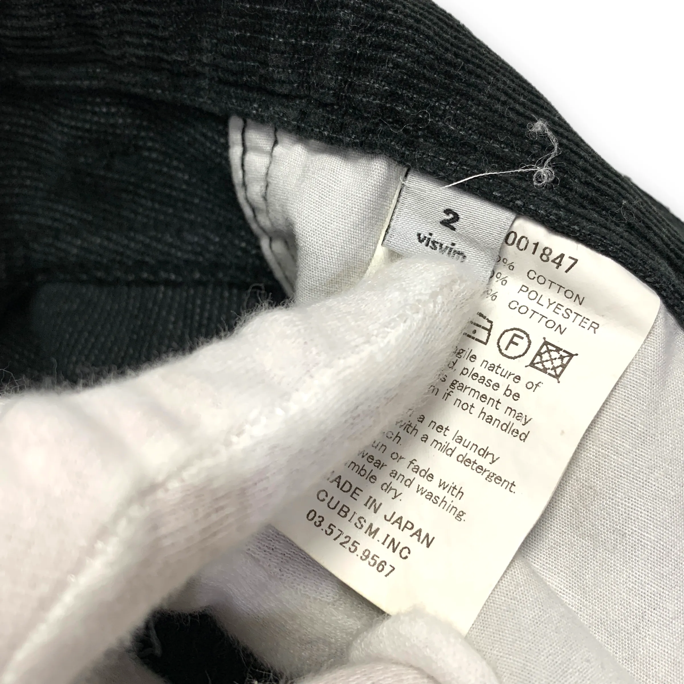 [M] Visvim Fluxus Cords 03 Corduroy Pants Black