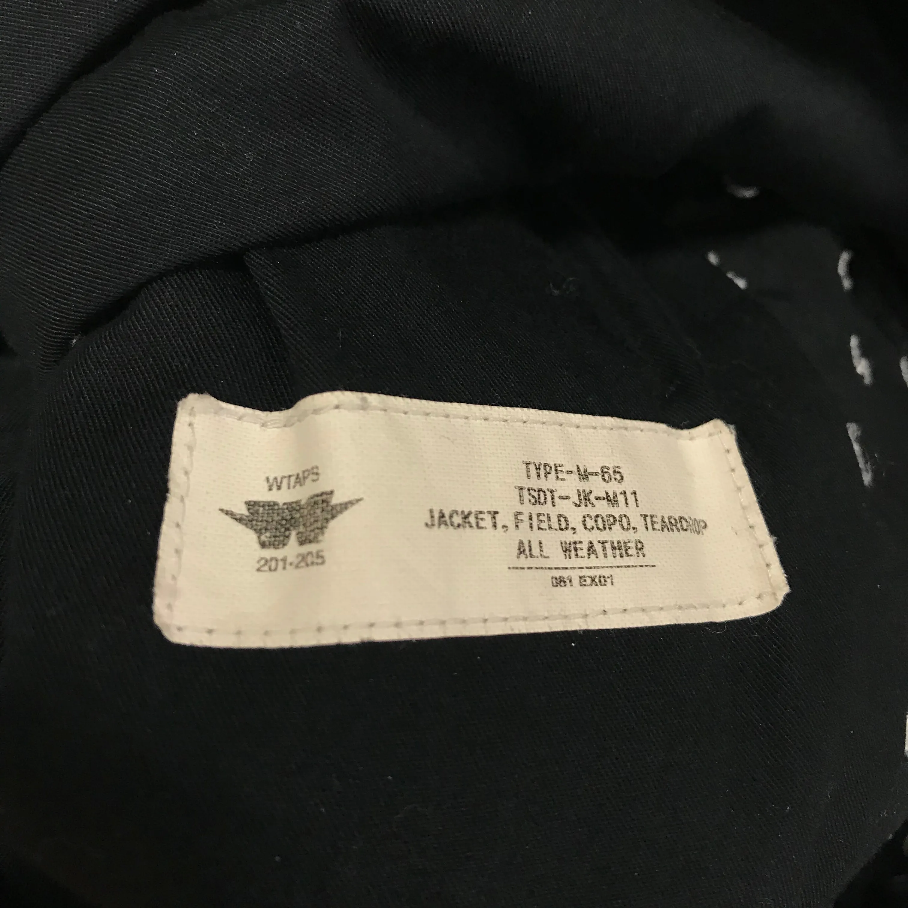 [M] WTaps 06SS Raindrop  M-65 Jacket Black