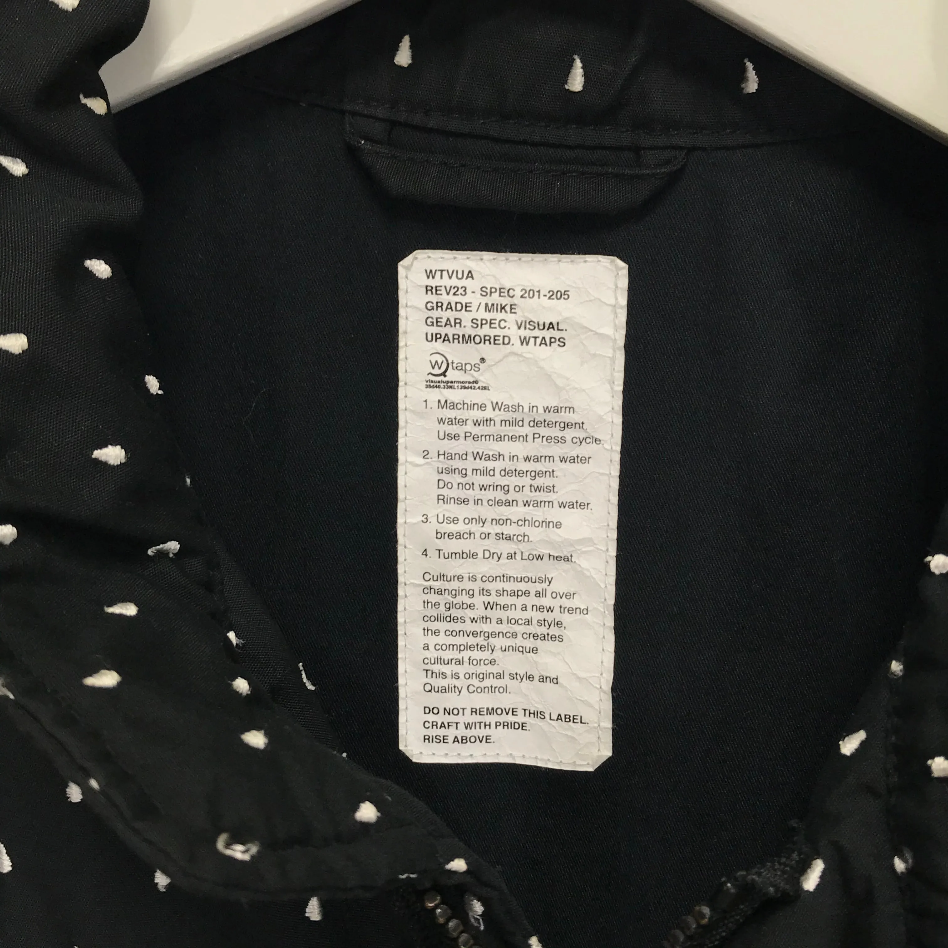 [M] WTaps 06SS Raindrop  M-65 Jacket Black