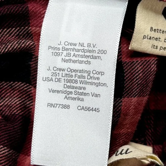 Madewell Flannel Pajama Set (Shirt and Pants) Plaid, Vintage Quartz Size XS NWT